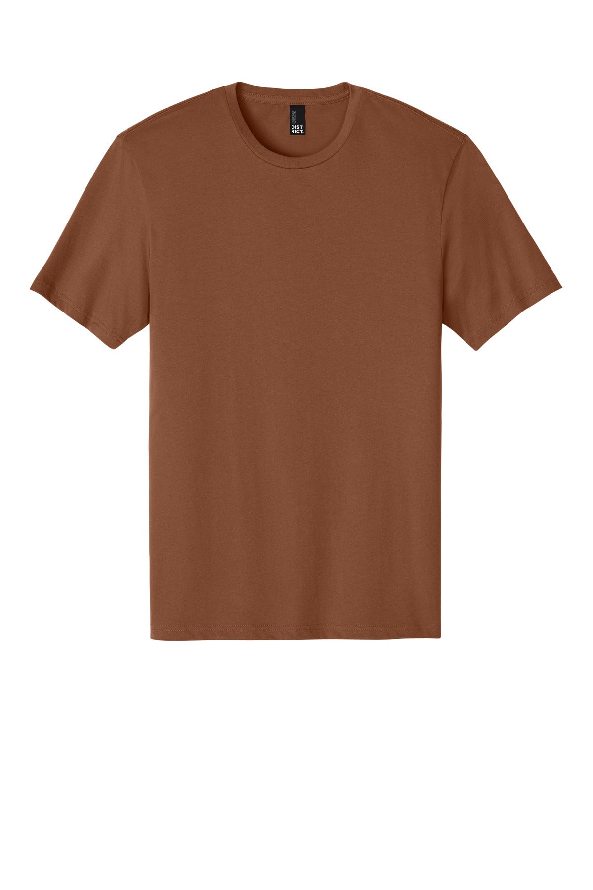 Custom Embroidered District T-Shirts  in Baked Clay