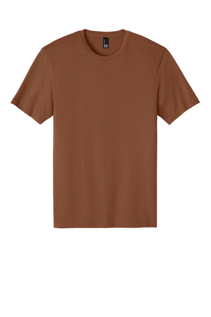 Custom Embroidered District T-Shirts  in Baked Clay