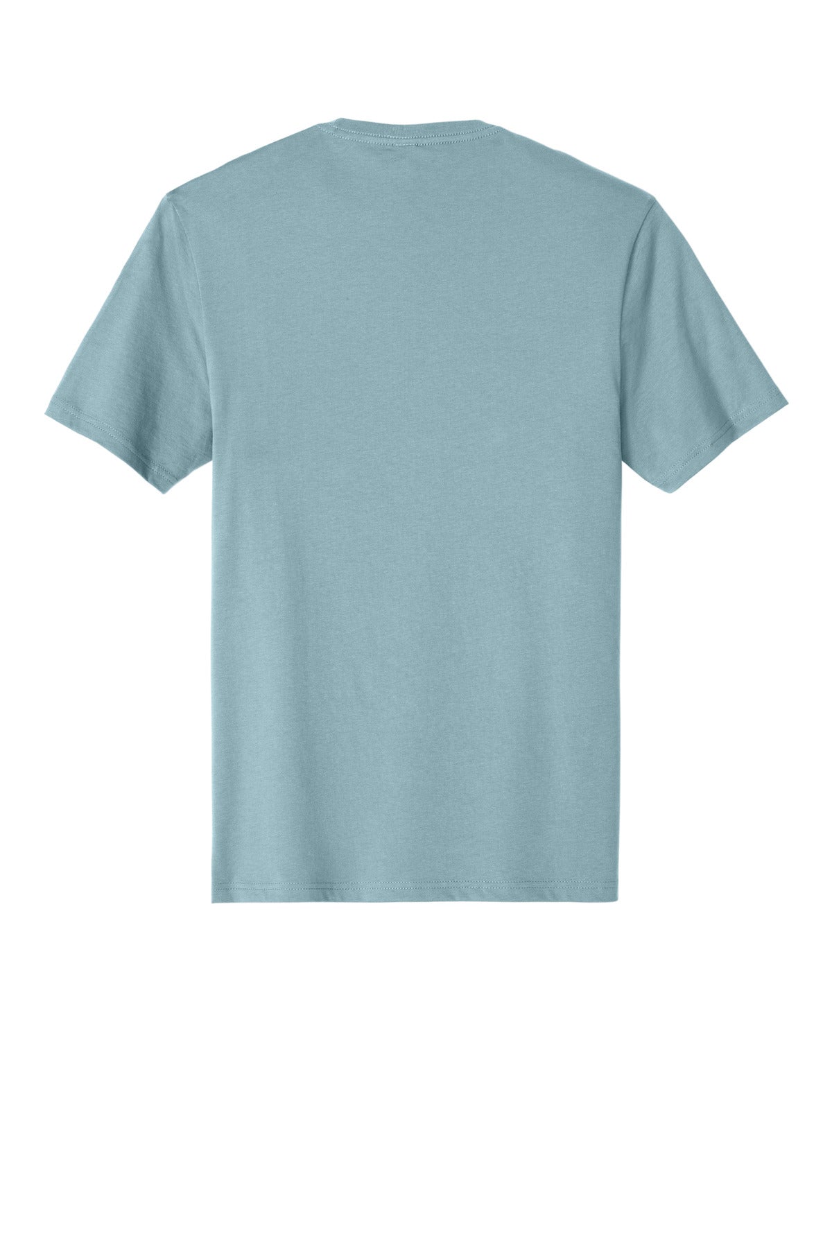 Custom Embroidered District T-Shirts  in Blue Fog