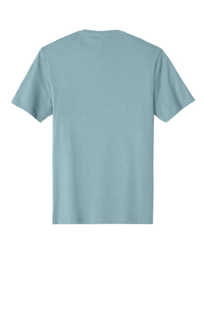Custom Embroidered District T-Shirts  in Blue Fog