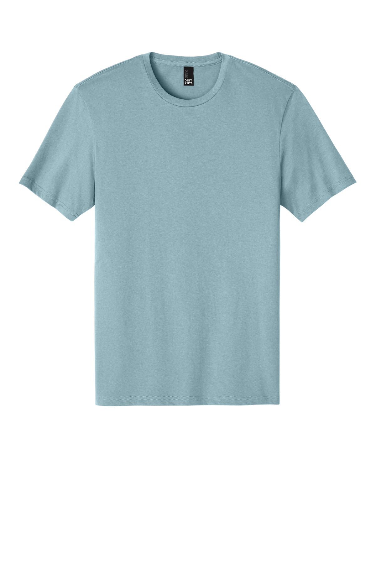 Custom Embroidered District T-Shirts  in Blue Fog