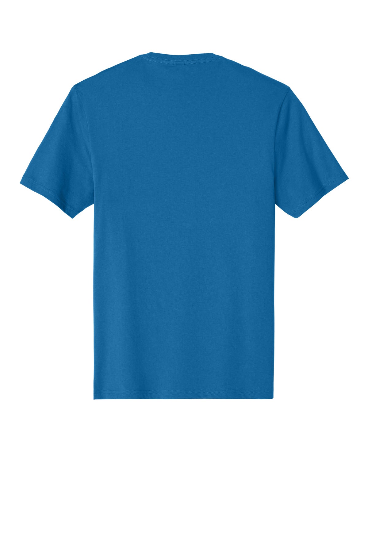 Custom Embroidered District T-Shirts  in Bright Blue