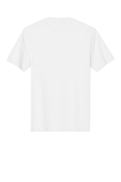 Custom Embroidered District T-Shirts  in Bright White