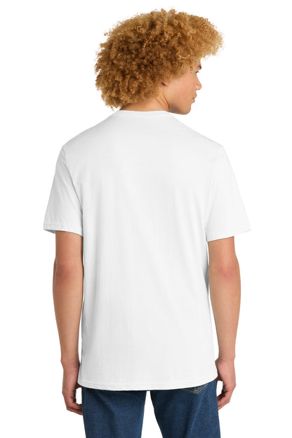 Custom Embroidered District T-Shirts  in Bright White
