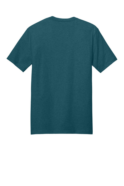 Custom Embroidered District T-Shirts  in Caribbean Blue Heather