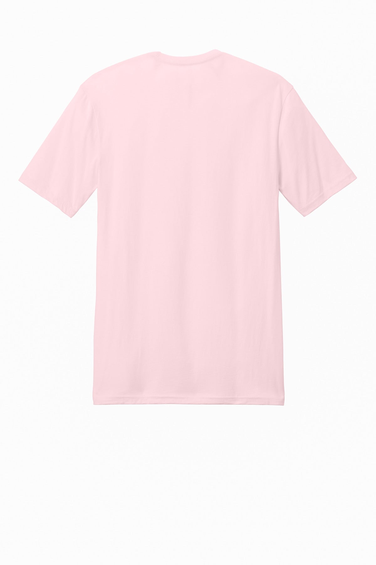 Custom Embroidered District T-Shirts  in Carnation Pink