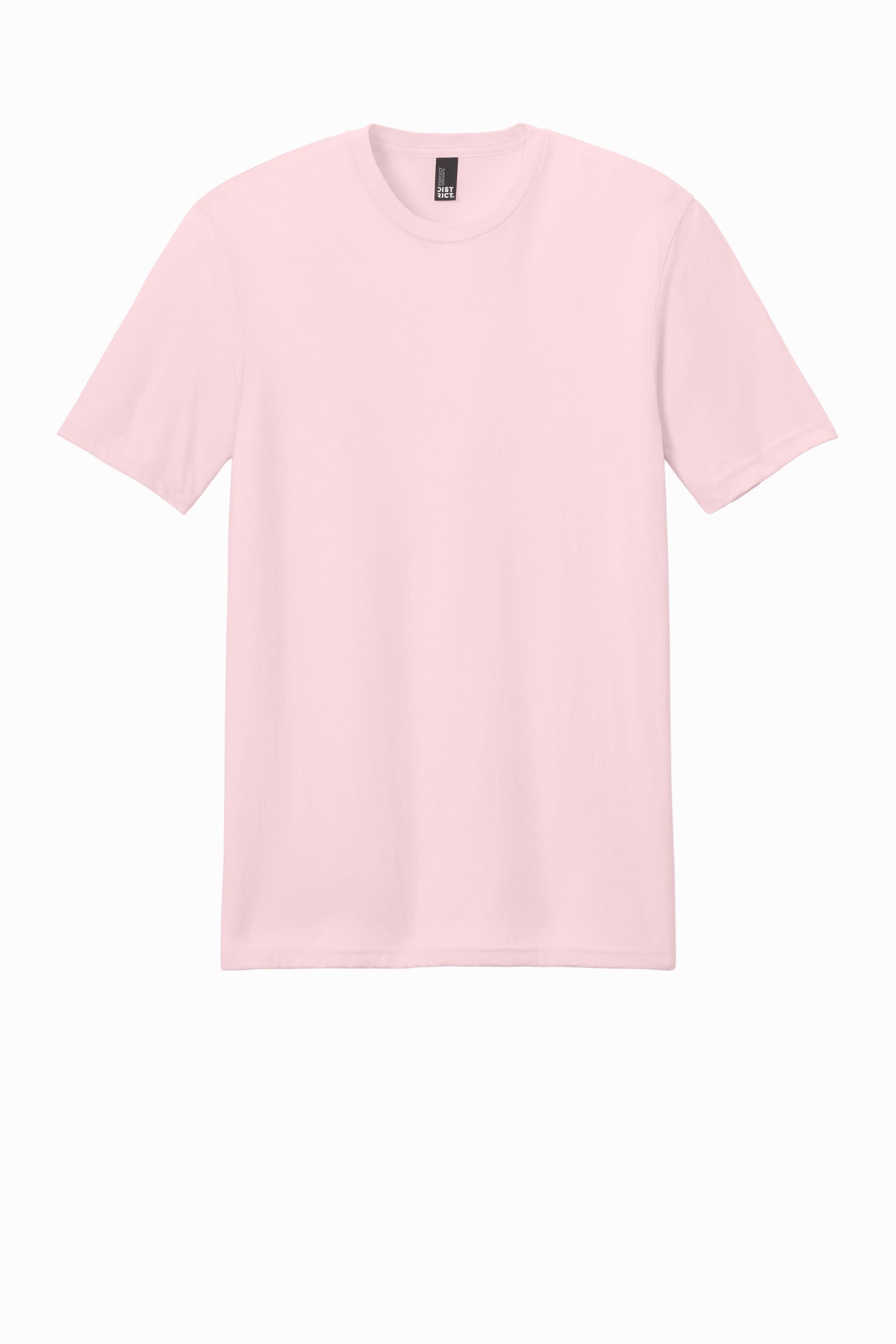 Custom Embroidered District T-Shirts  in Carnation Pink