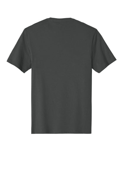 Custom Embroidered District T-Shirts  in Charcoal
