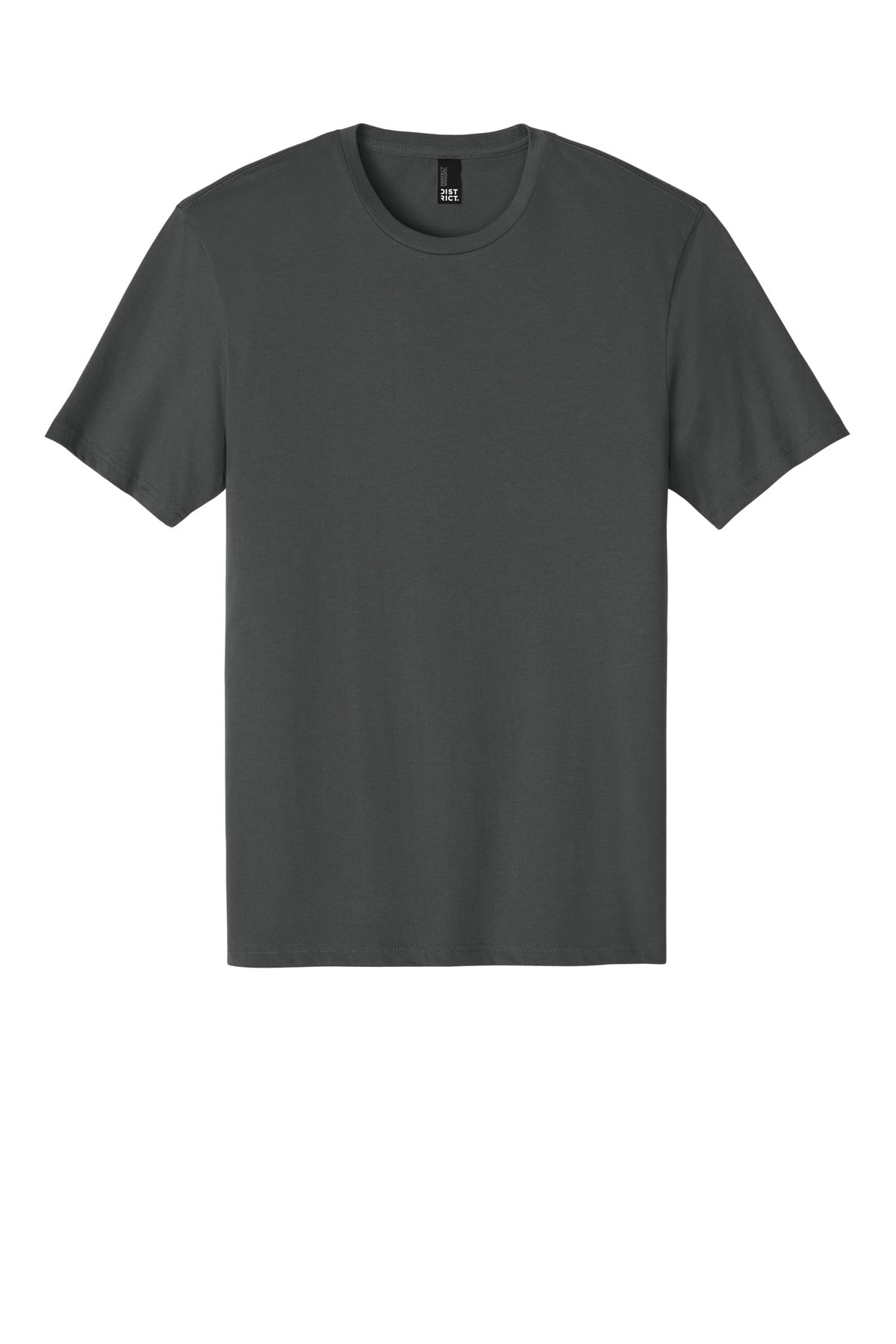Custom Embroidered District T-Shirts  in Charcoal