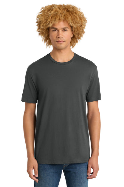 Custom Embroidered District T-Shirts  in Charcoal