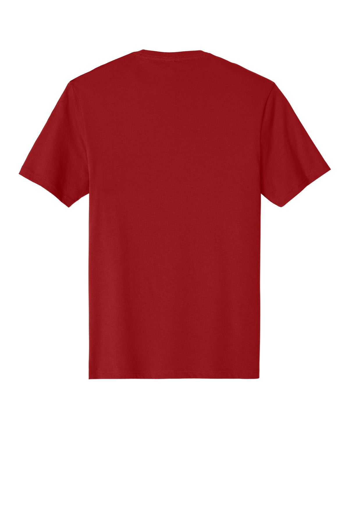 Custom Embroidered District T-Shirts  in Classic Red