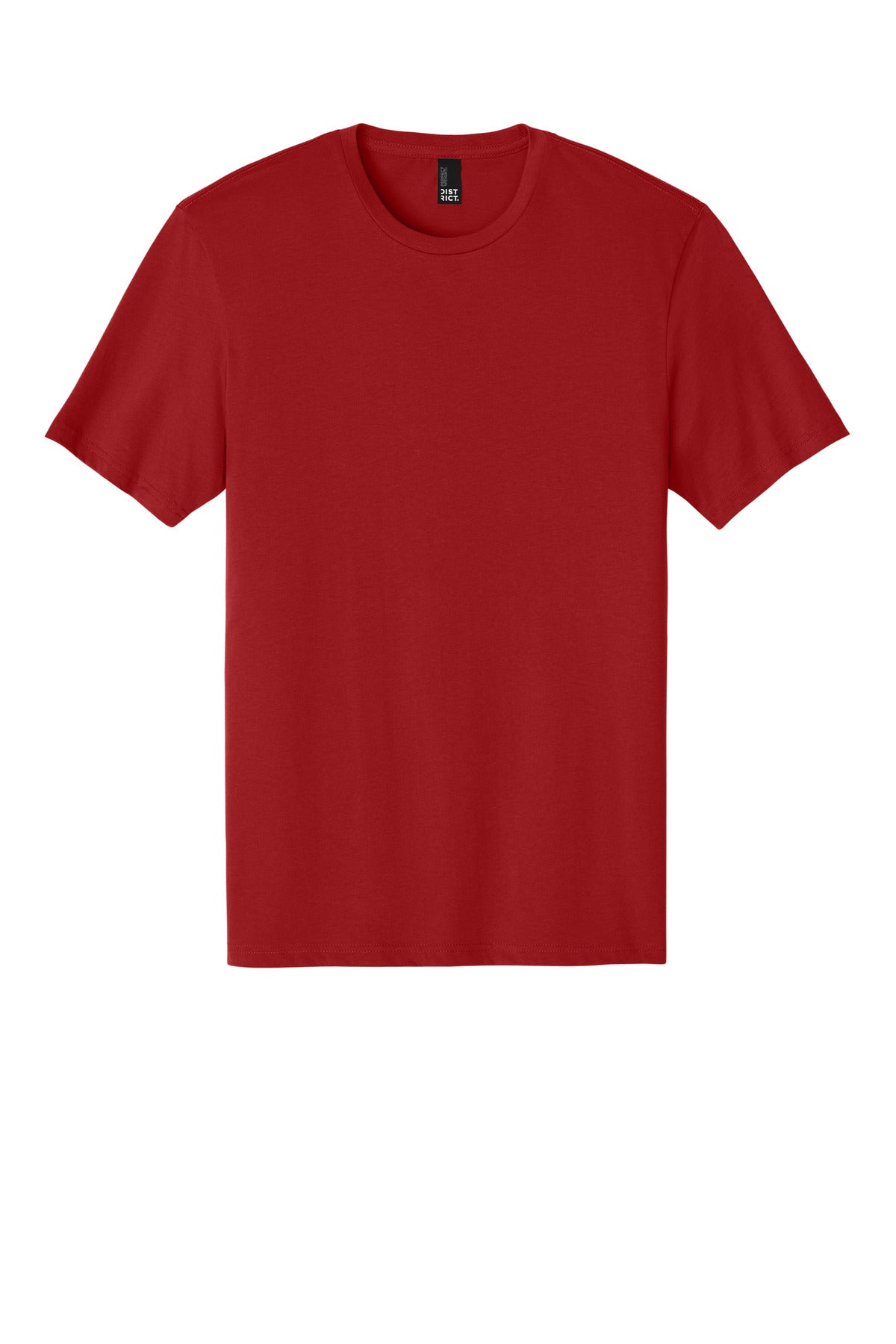 Custom Embroidered District T-Shirts  in Classic Red