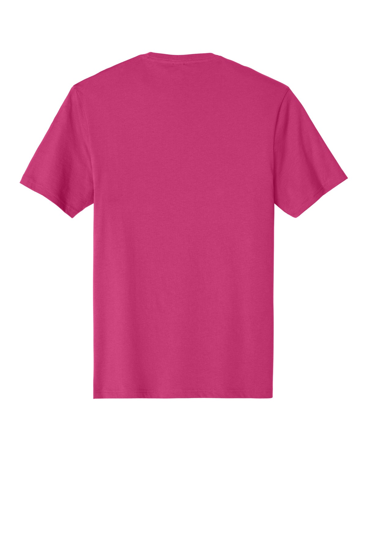 Custom Embroidered District T-Shirts  in Dark Fuchsia