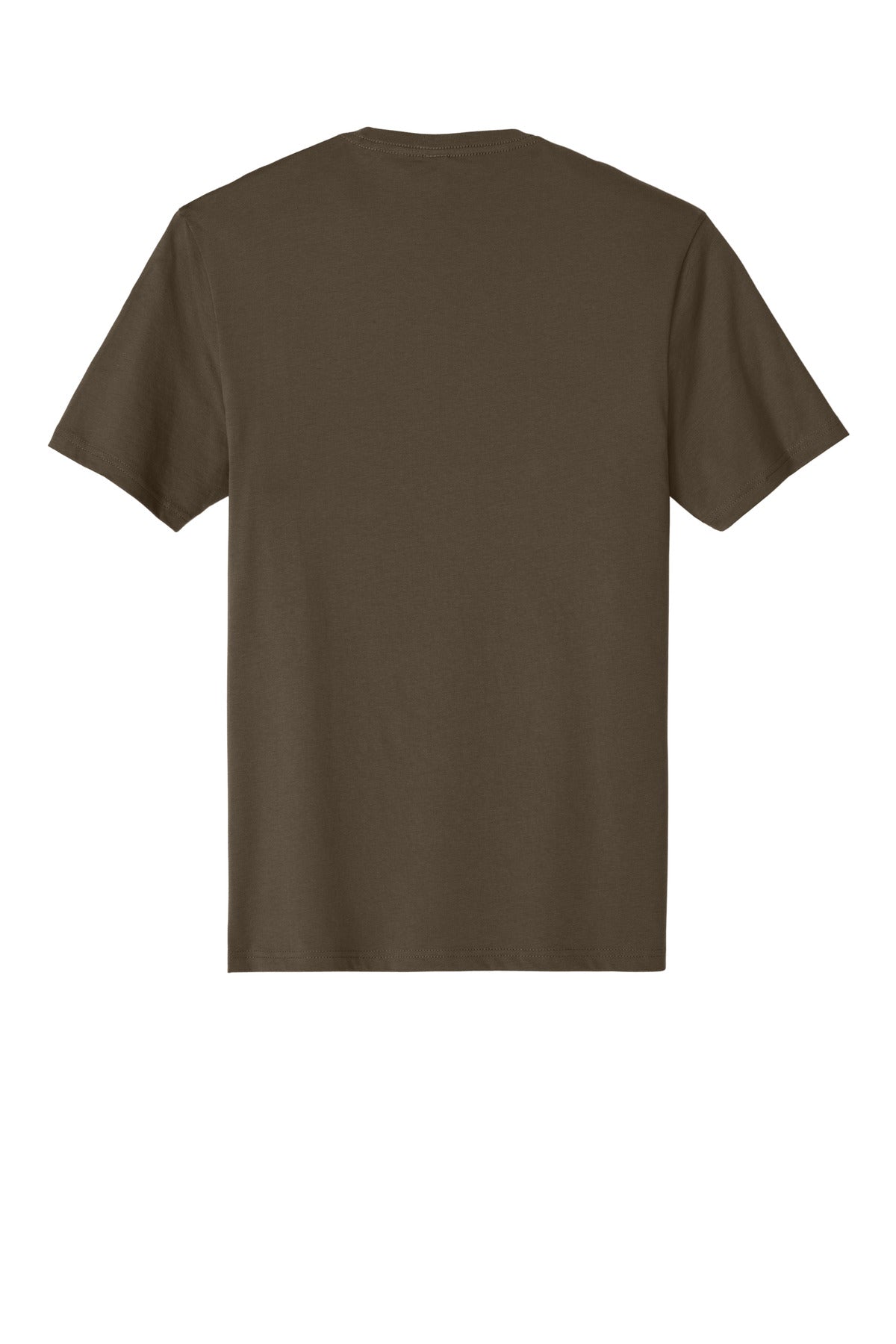 Custom Embroidered District T-Shirts  in Dark Mocha
