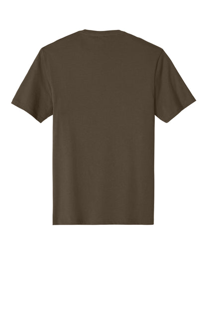 Custom Embroidered District T-Shirts  in Dark Mocha