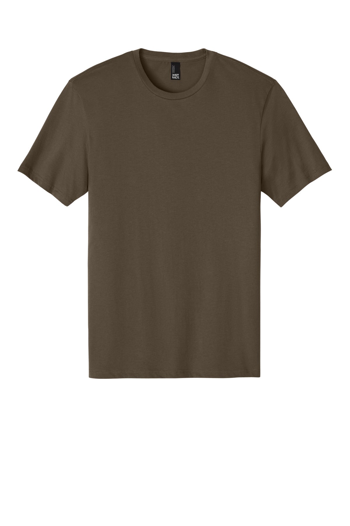 Custom Embroidered District T-Shirts  in Dark Mocha