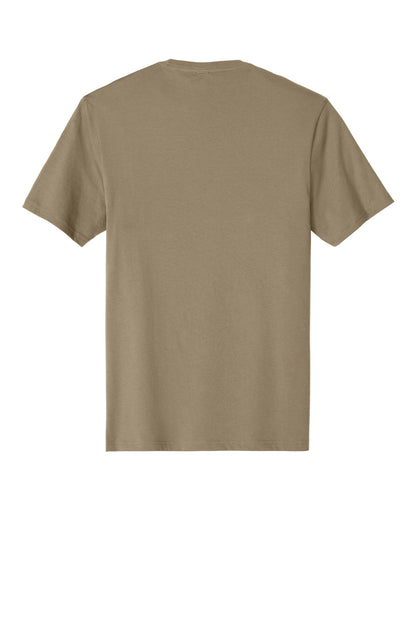 Custom Embroidered District T-Shirts  in Dune