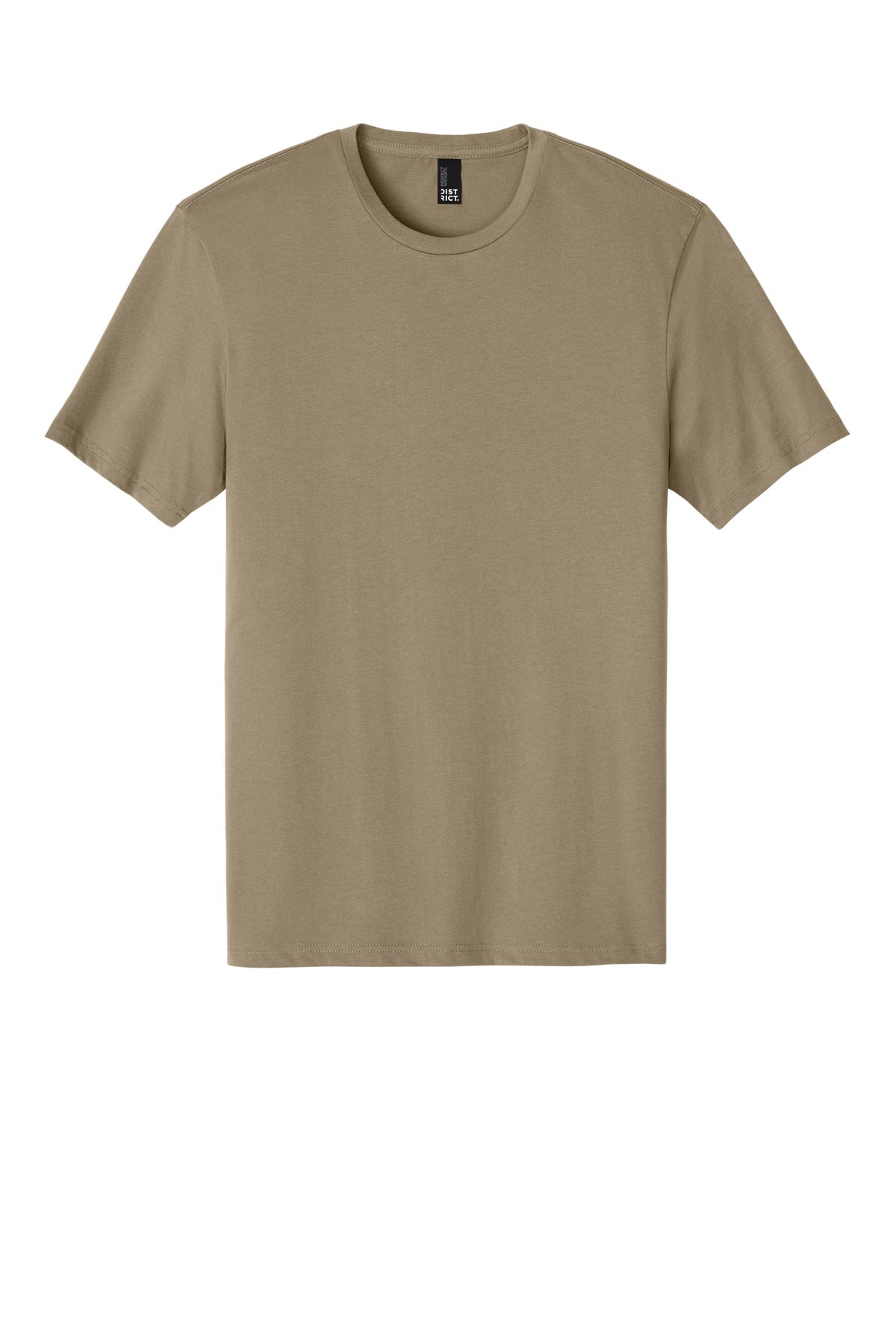 Custom Embroidered District T-Shirts  in Dune
