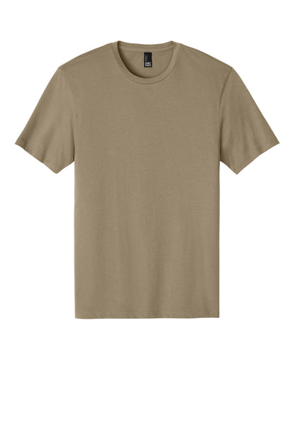Custom Embroidered District T-Shirts  in Dune