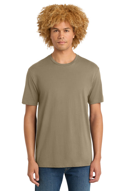 Custom Embroidered District T-Shirts  in Dune