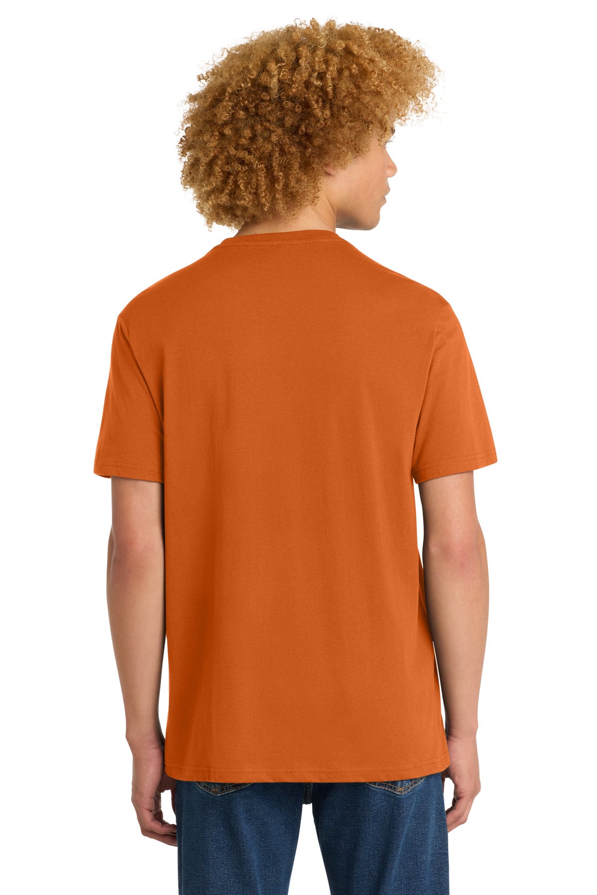Custom Embroidered District T-Shirts  in Harvest Orange