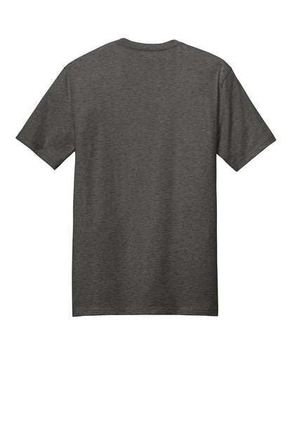 Custom Embroidered District T-Shirts  in Heathered Charcoal