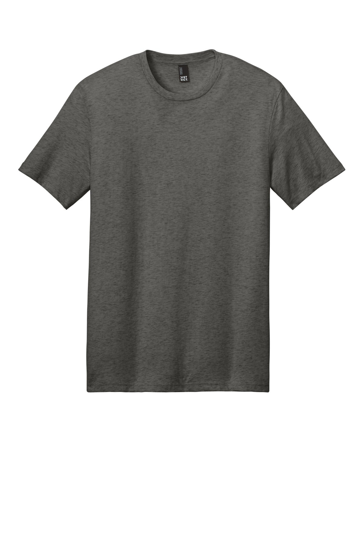 Custom Embroidered District T-Shirts  in Heathered Charcoal