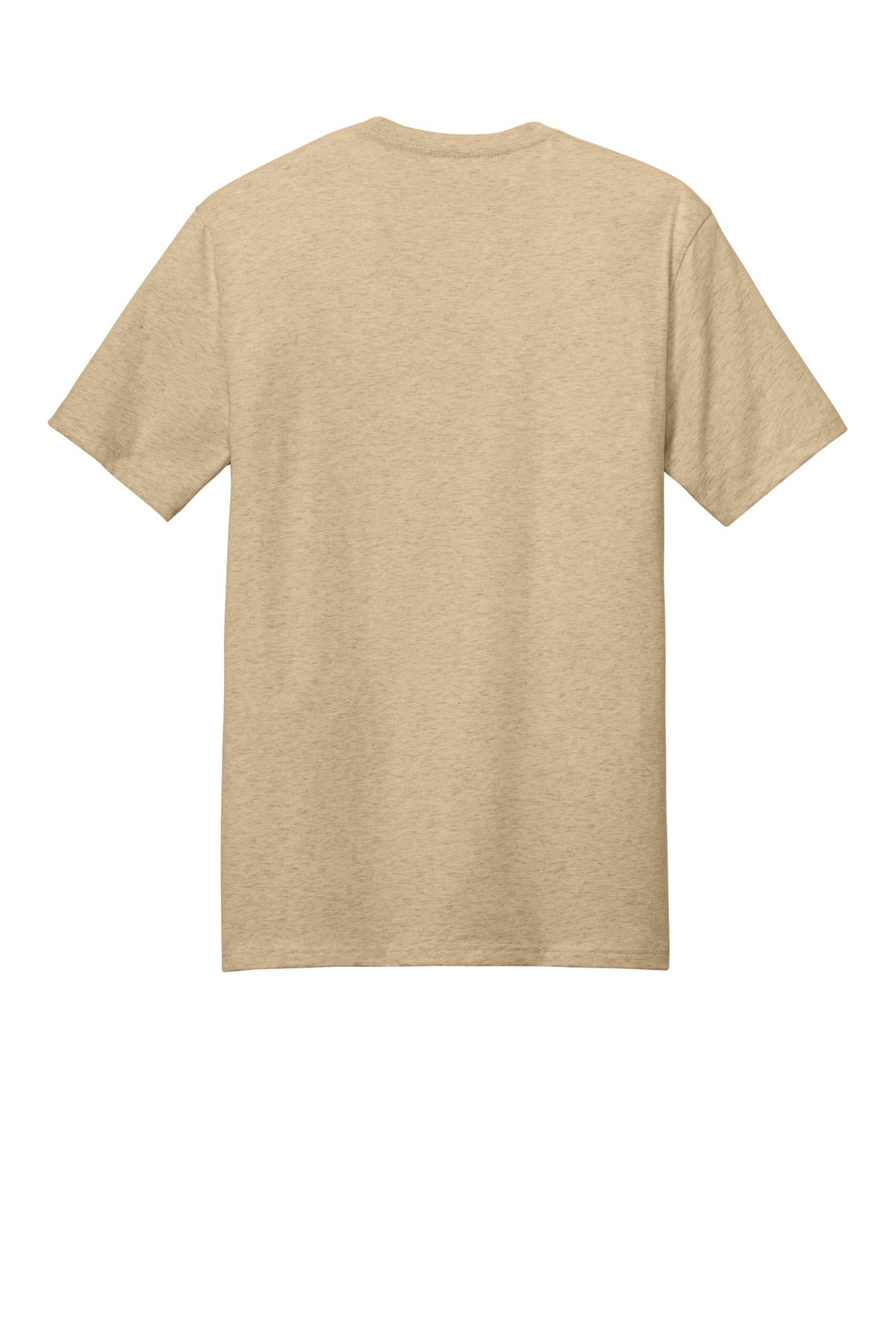 Custom Embroidered District T-Shirts  in Heathered Latte