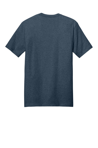 Custom Embroidered District T-Shirts  in Heathered Navy