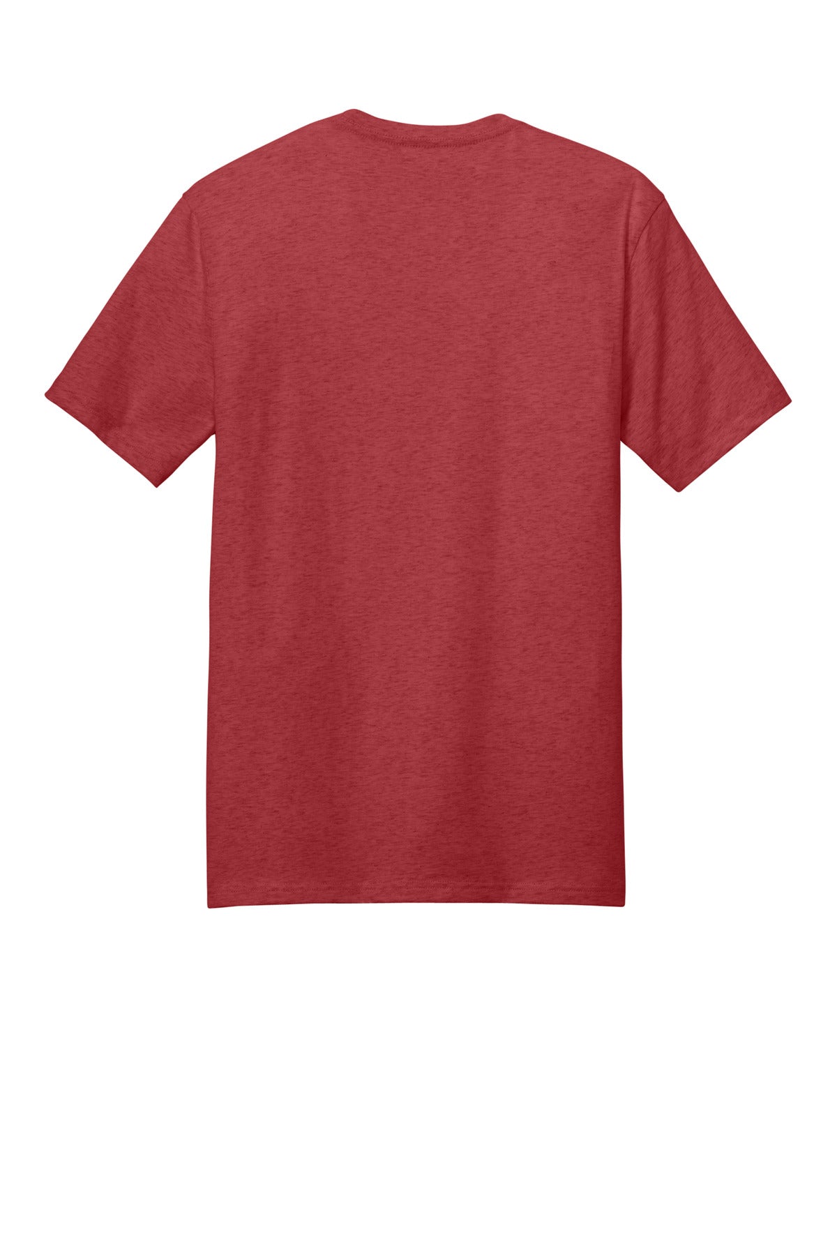 Custom Embroidered District T-Shirts  in Heathered Red