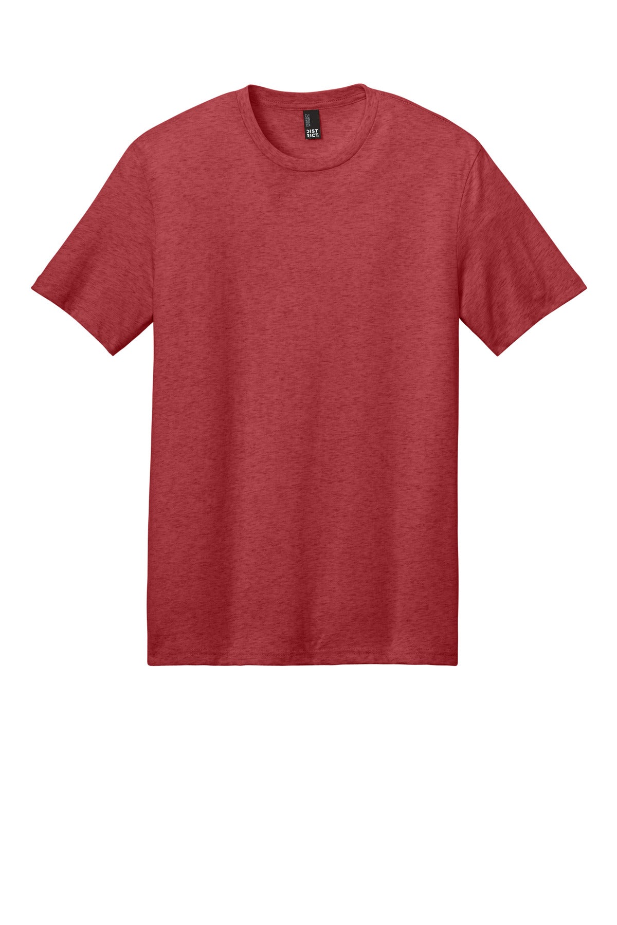 Custom Embroidered District T-Shirts  in Heathered Red
