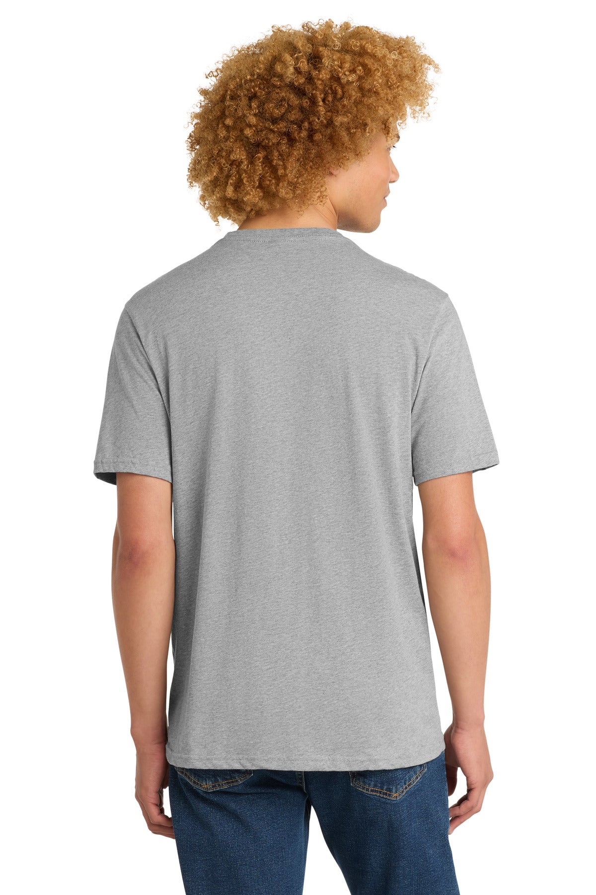 Custom Embroidered District T-Shirts  in Heathered Steel