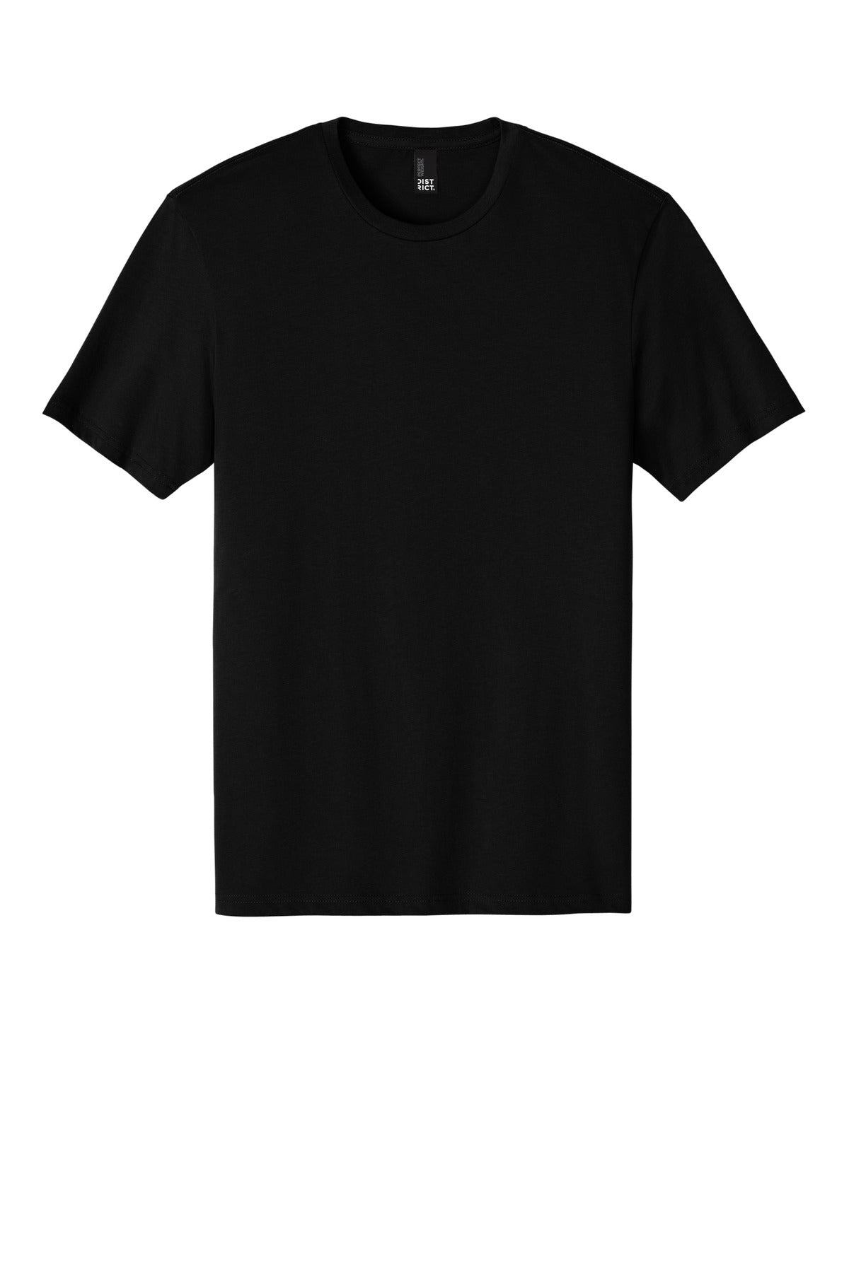 Custom Embroidered District T-Shirts  in Jet Black
