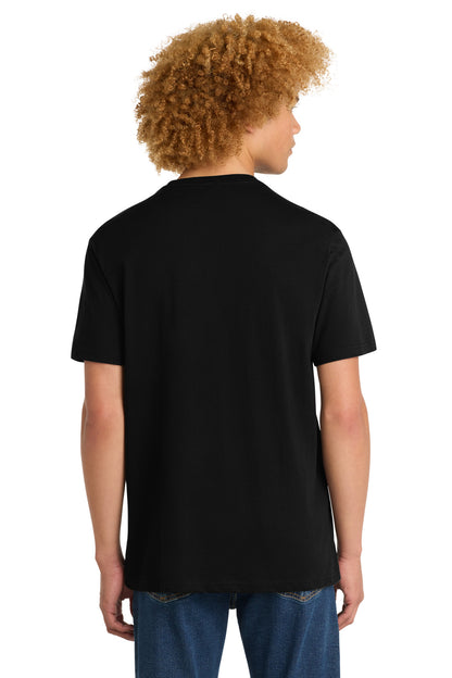 Custom Embroidered District T-Shirts  in Jet Black