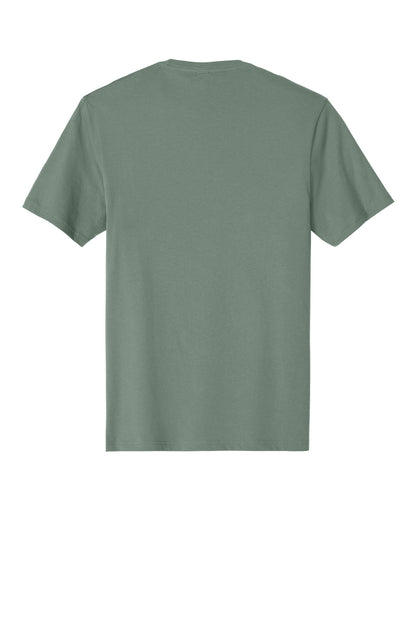 Custom Embroidered District T-Shirts  in Laurel Green