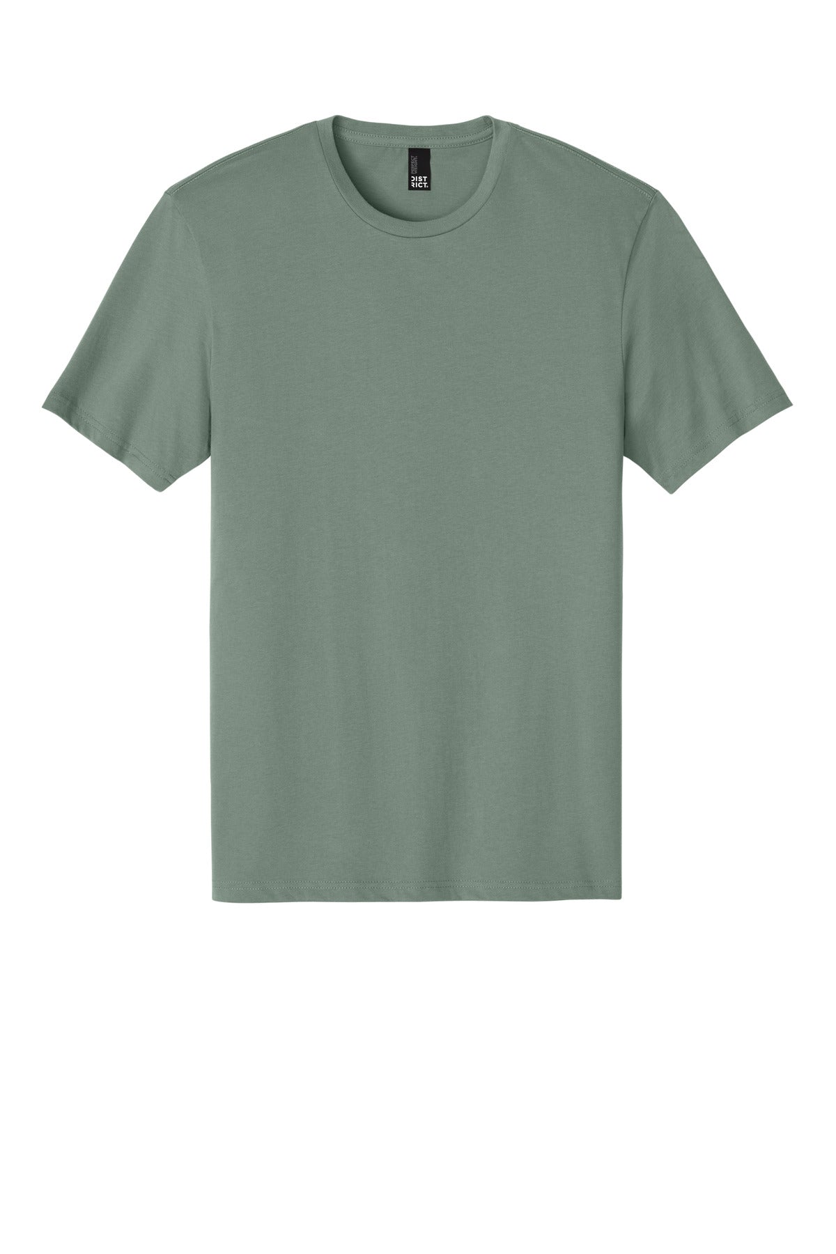 Custom Embroidered District T-Shirts  in Laurel Green