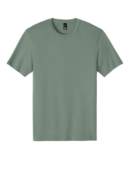 Custom Embroidered District T-Shirts  in Laurel Green
