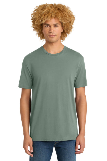 Custom Embroidered District T-Shirts  in Laurel Green