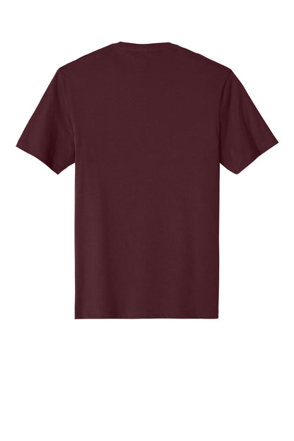 Custom Embroidered District T-Shirts  in Maroon