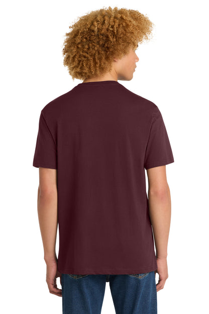 Custom Embroidered District T-Shirts  in Maroon