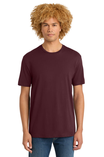 Custom Embroidered District T-Shirts  in Maroon