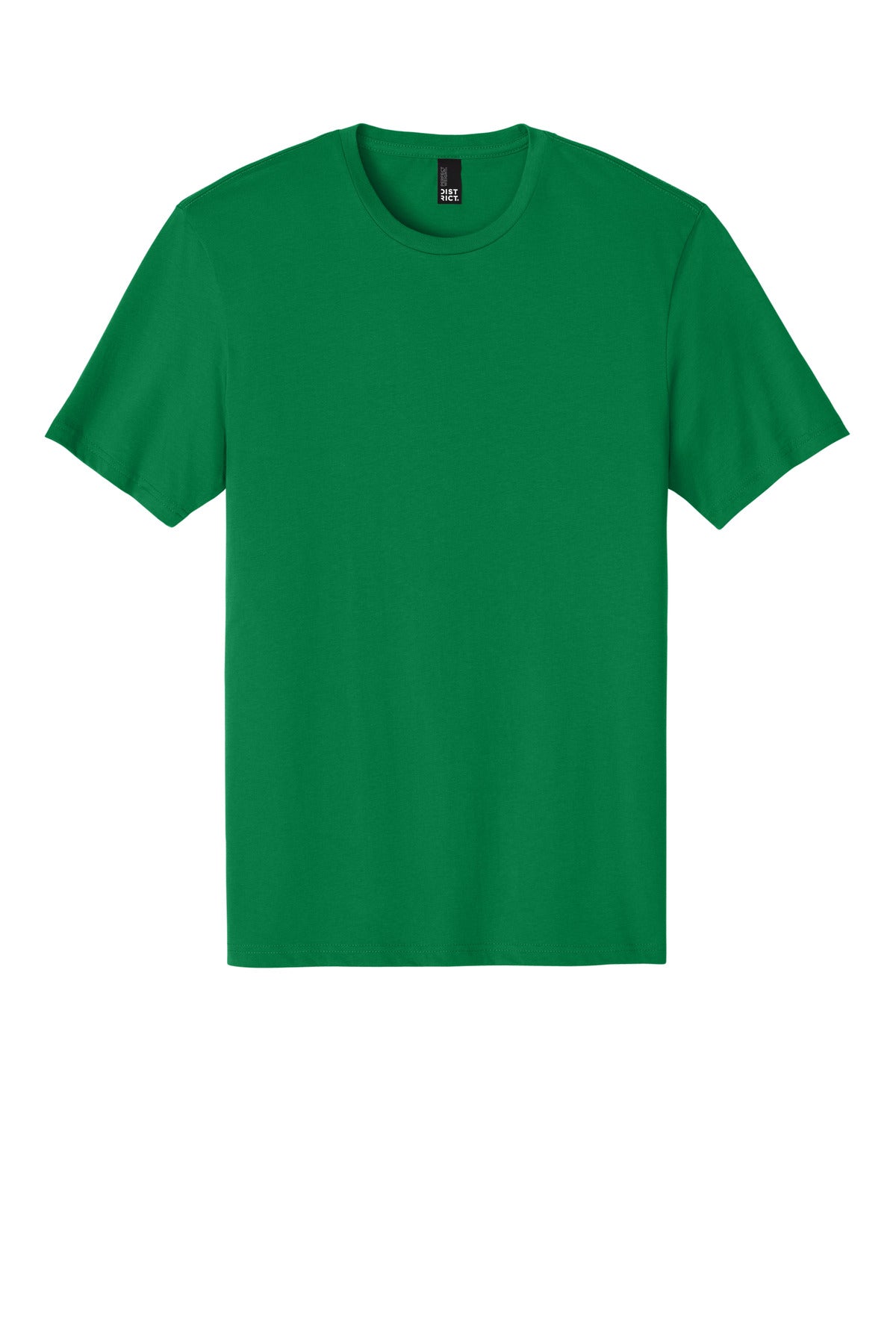 Custom Embroidered District T-Shirts  in Meadow Green
