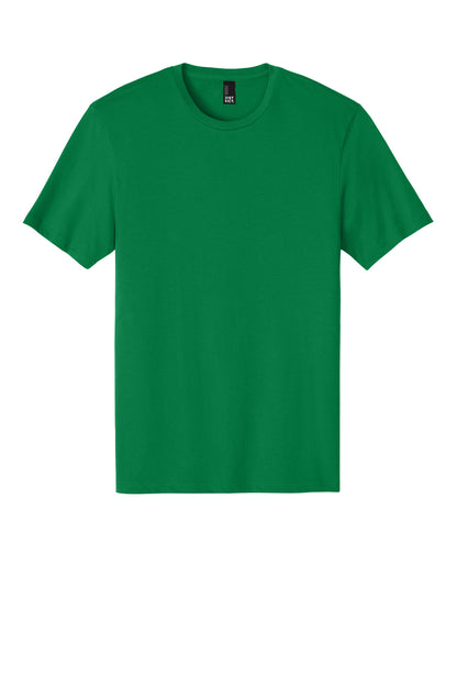 Custom Embroidered District T-Shirts  in Meadow Green