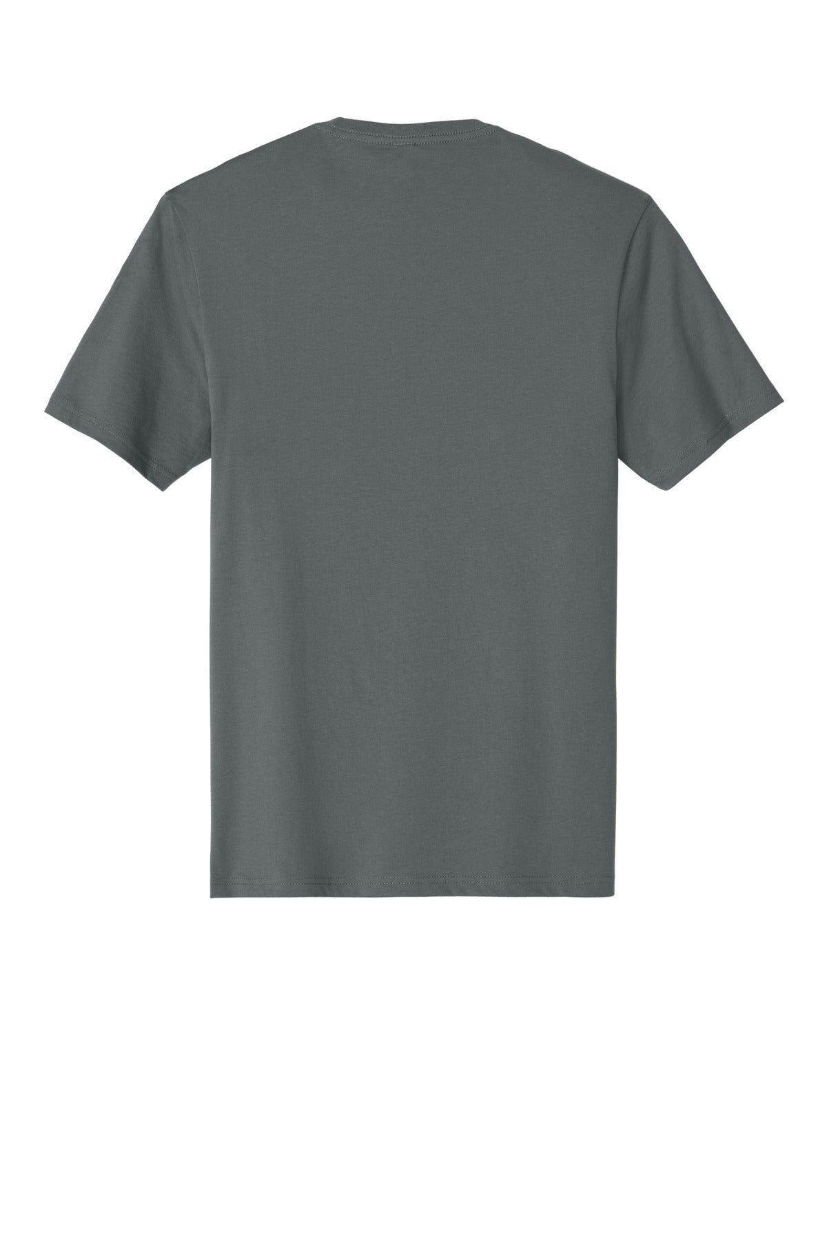 Custom Embroidered District T-Shirts  in Metal Grey