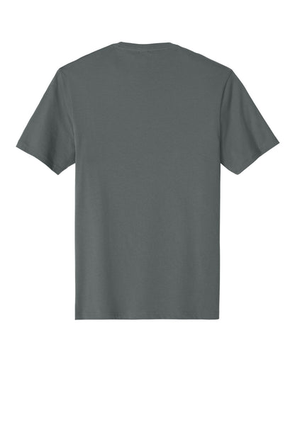 Custom Embroidered District T-Shirts  in Metal Grey