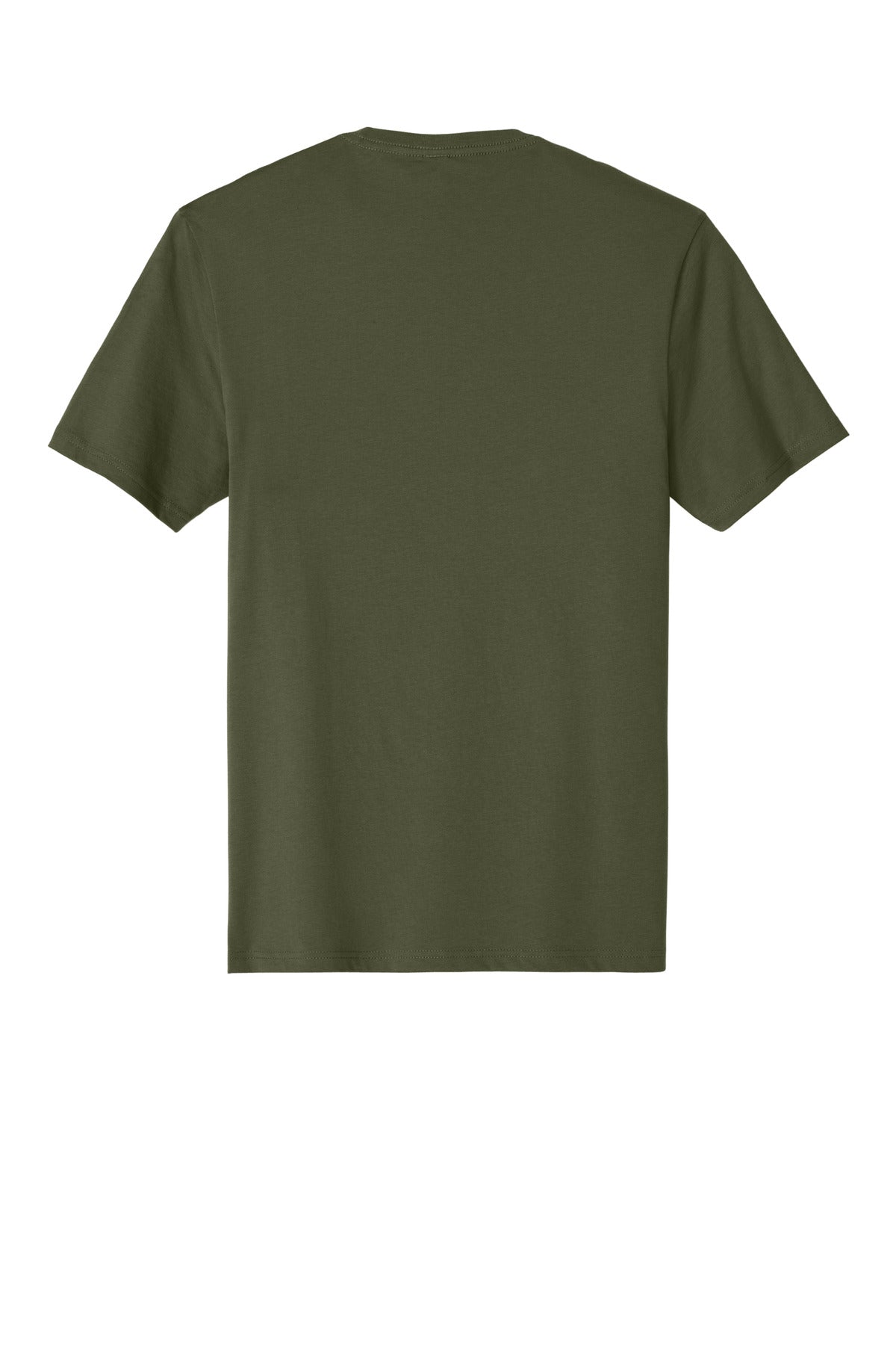 Custom Embroidered District T-Shirts  in Military Green