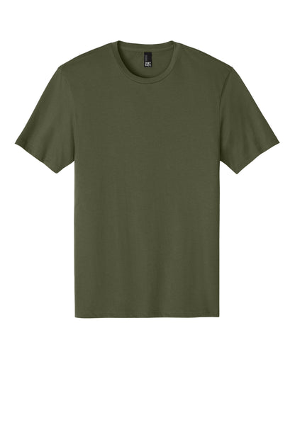 Custom Embroidered District T-Shirts  in Military Green