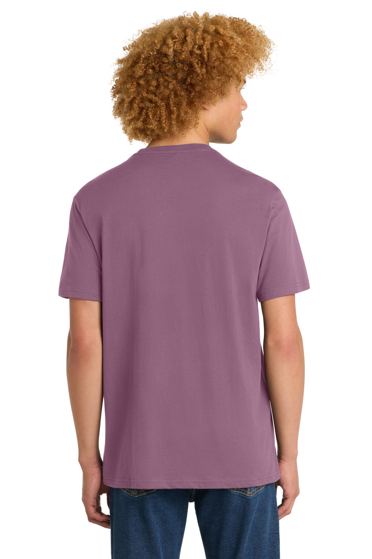 Custom Embroidered District T-Shirts  in Orchid Haze