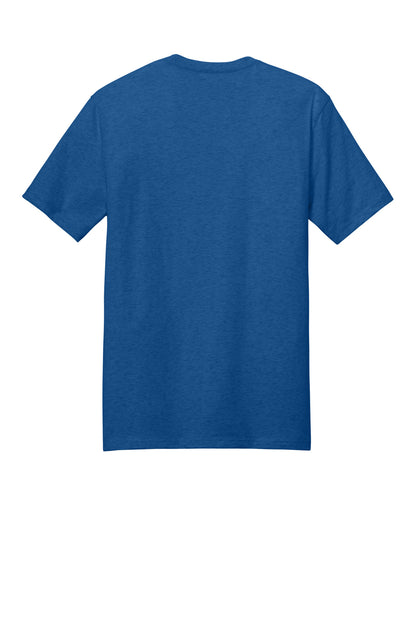 Custom Embroidered District T-Shirts  in Royal Blue Heather