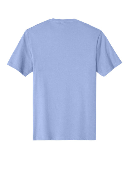 Custom Embroidered District T-Shirts  in Soft Lilac
